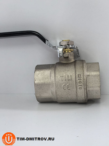 Кран шаровой никелированный 11/4" г-г рычаг TIM DE1210X
