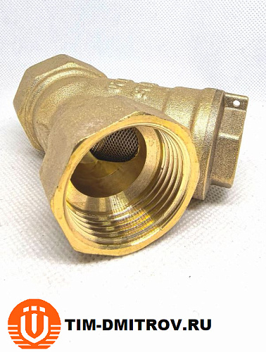 Фильтр косой TIM с сеткой 400 мкм, 1" внутренняя - внутренняя,BL5802