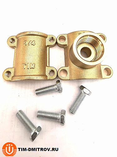 Врезка в трубу (водоотвод) латунная TIM 3/4" х 1/2" х 3/4",арт.ST323