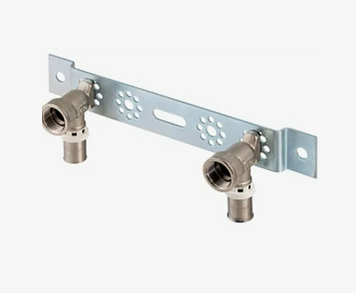 Монтажная планка с пресс-водорозетками.никелированный  16*1/2&quot; г, арт.F-PZL1602FN