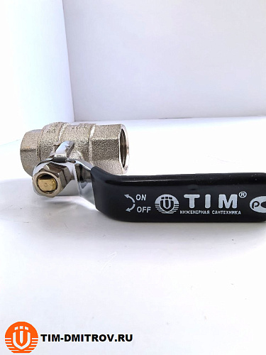 Кран шаровой никелированный 3/4" г-г рычаг TIM DE1205X