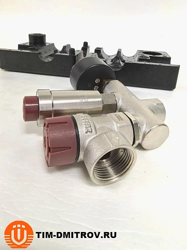 Группа безопасности котла 1/2", латунь,до 50 кВт  с термоизоляцией, ZSg.414.0104N