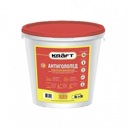 Антигололед KRAFT 8 кг (ведро)