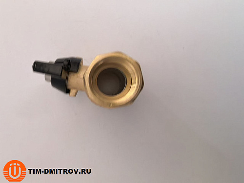 Кран шаровой латунный прямой усиленный - бабочка 1/2" ВР/ВР TIM DE1216