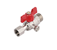 Кран шаровой для подключения манометра 1/2*1/2, арт.BV214-C0202N