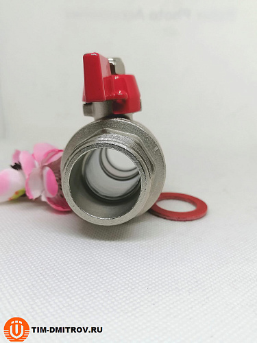 Кран шаровой с накидной гайкой и наружной резьбой 1&quot; ш,арт.BV210-C04MN