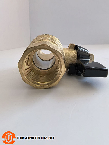 Кран шаровой TIM, 1/2", Г/Ш, бабочка, полный проход,DE1215