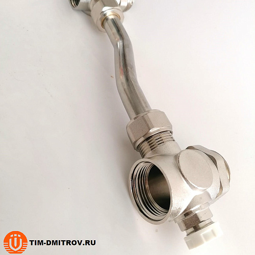 Байпас коллекторный проходной TIM, 1&quot;, регулируемый с перепускным клапаном M307-4